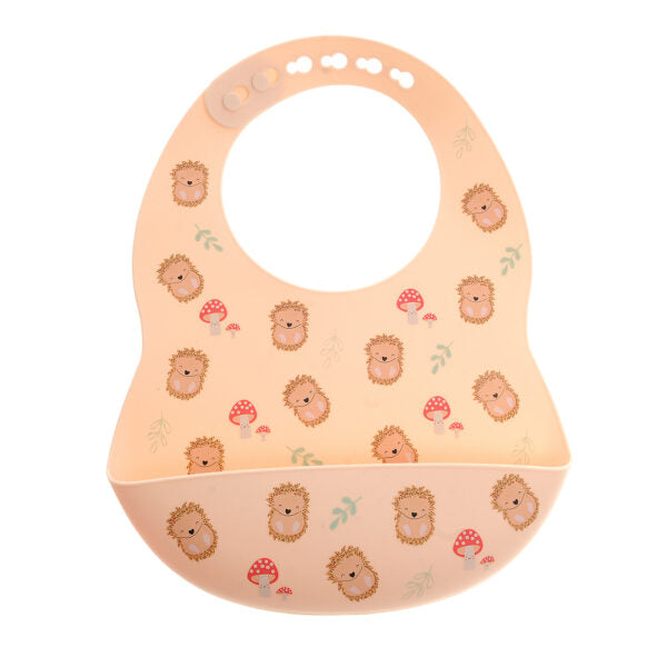 Ziggle- Catch It Silicone Bib Hedgehog- Baby at the bank