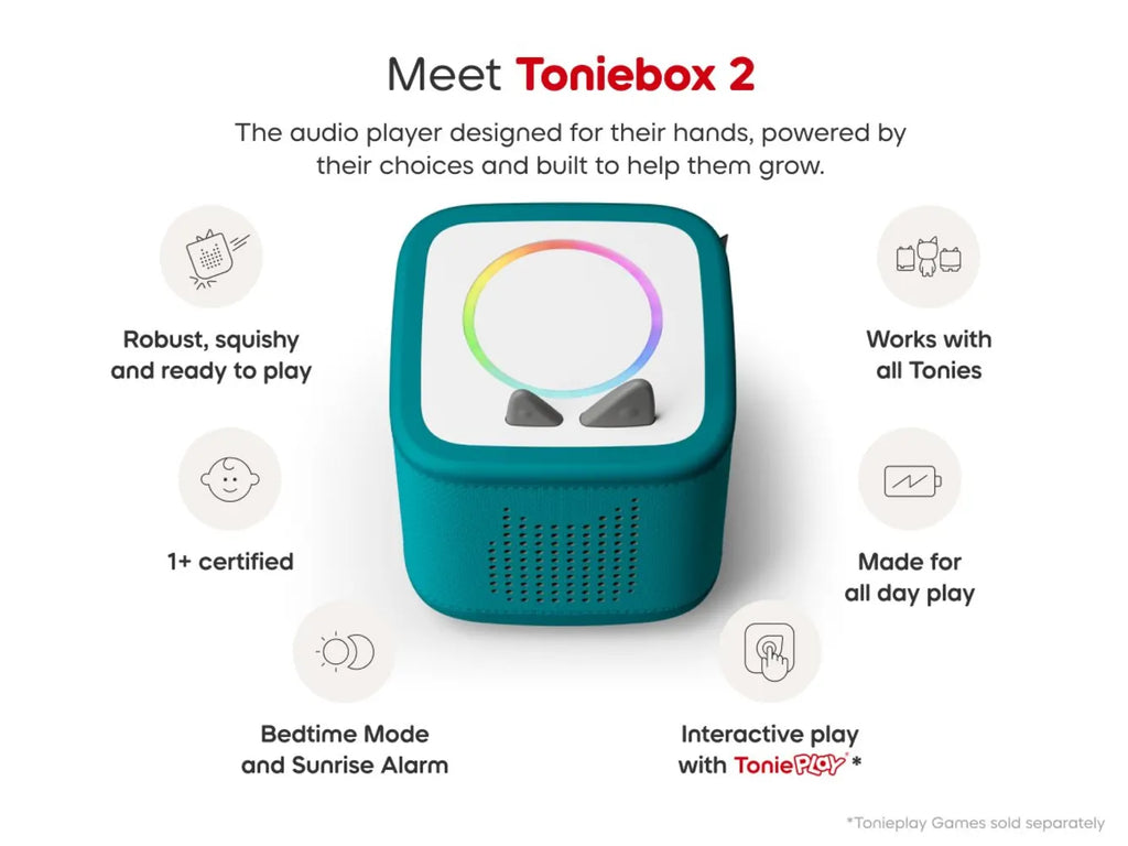 Tonies - Toniebox 2 Tropical Teal Starter Set Creative Tonie Rubie UK-Baby at the bank