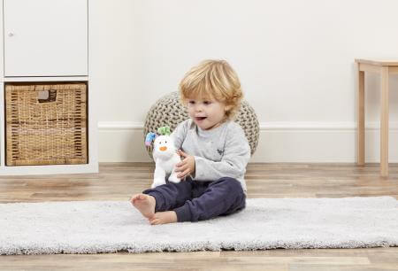 Rainbow Designs- The Snowdog Bean Toy- baby at the bank