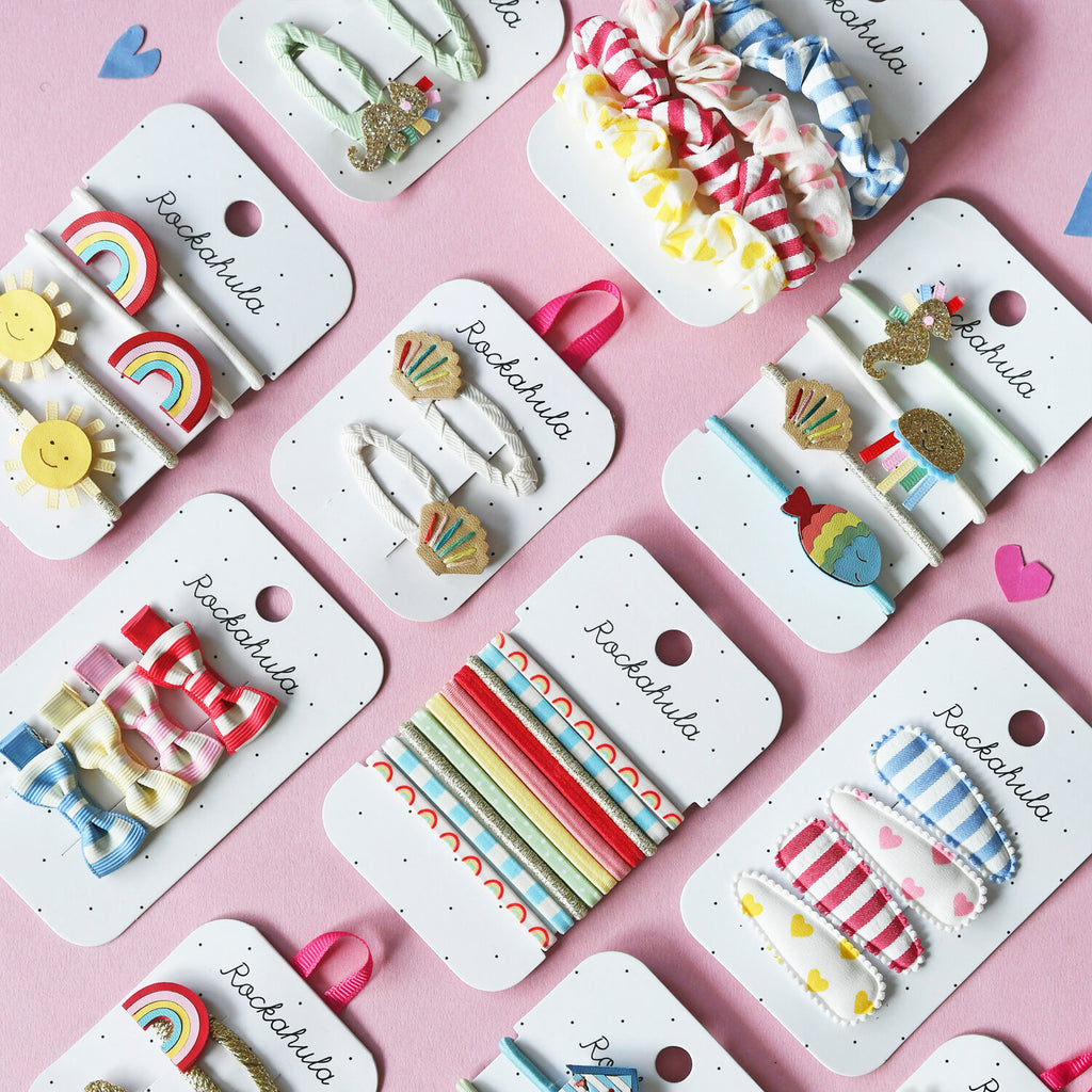 Rockahula- Rainbow Shell Clips- Baby at the bank