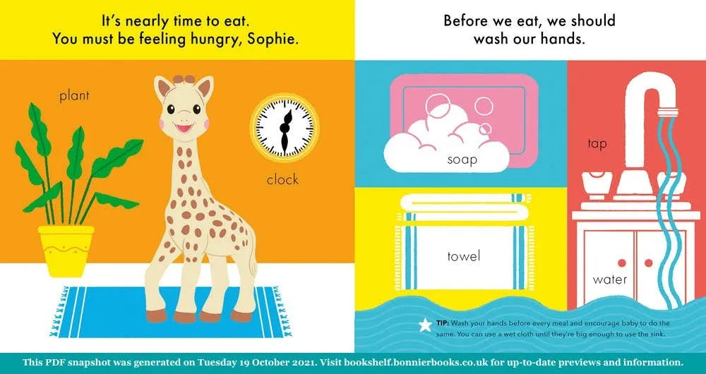 Sophie the Giraffe- Sophie Has Lunch- Baby at the bank