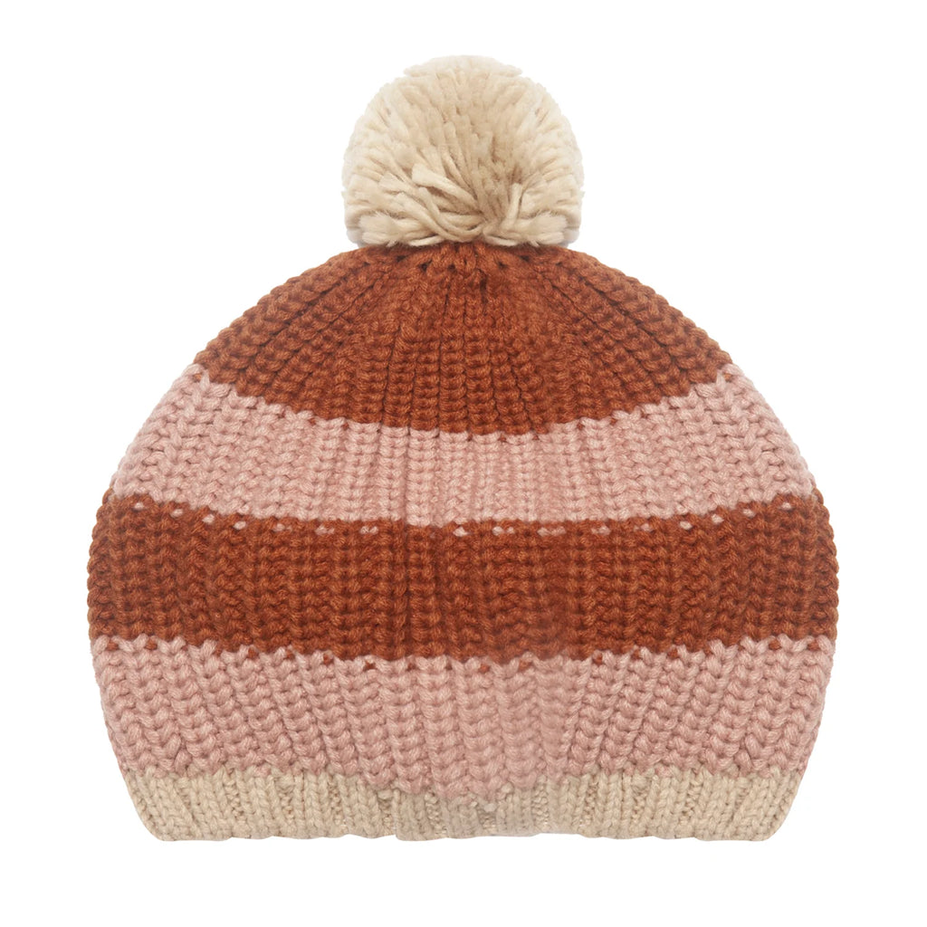 Rockahula- Cosy Striped Knitted Beret- Baby at the bank