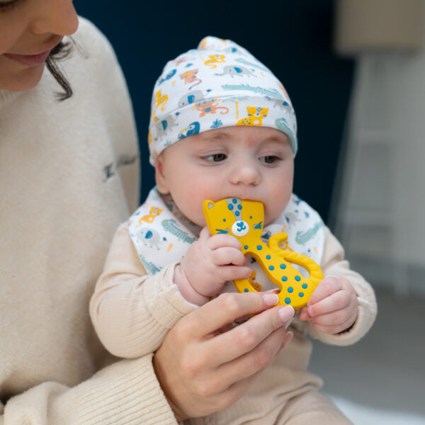 Ziggle- Leopard Teether- Baby at the bank