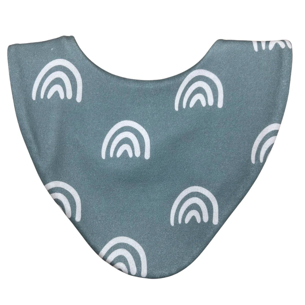 Bibbily- Blue Rainbow Bib- Baby at the bank