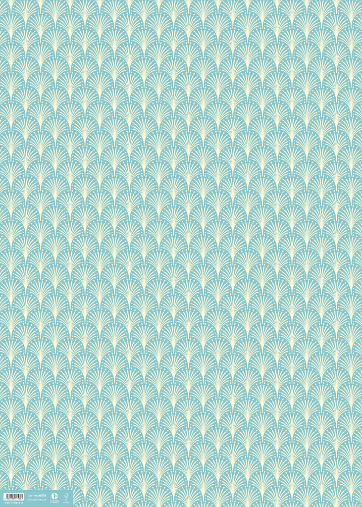 James Ellis- Blue Fireworks Deco Wrapping Paper- Baby at the bank