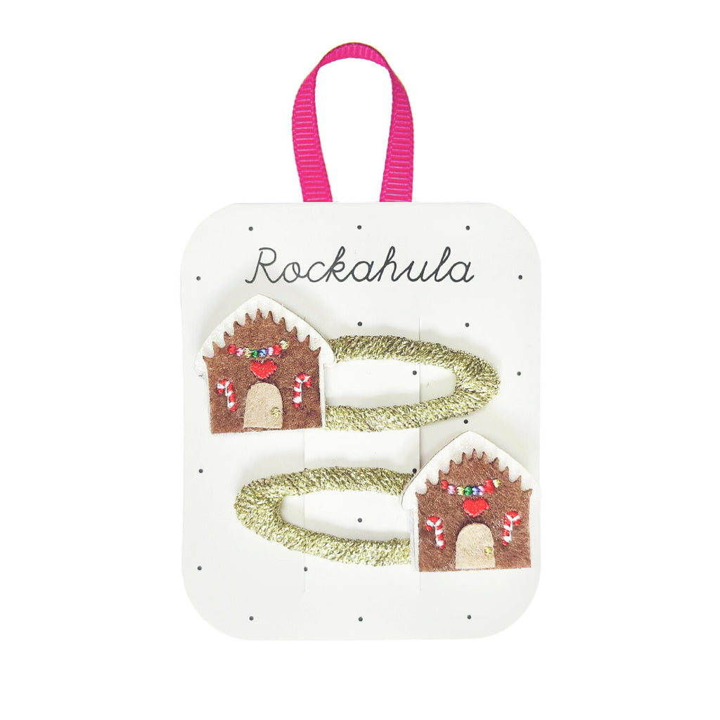 Rockahula- Gingerbread House Clips- baby at the bank