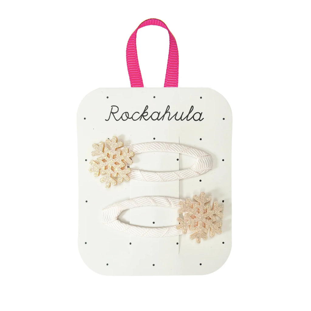 Rockahula- Shimmer Snowflake Clips- Baby at the bank