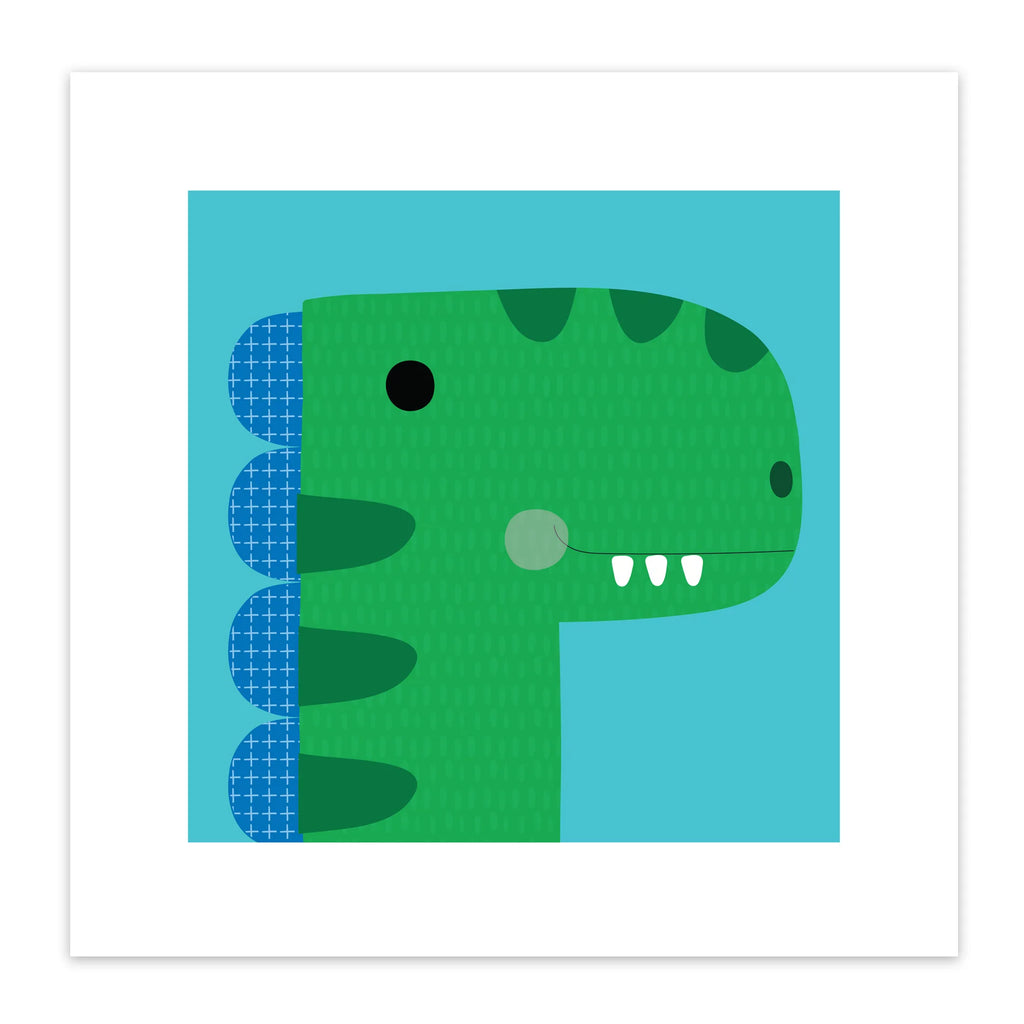 James Ellis- Dinosaur Art Print- Baby at the bank