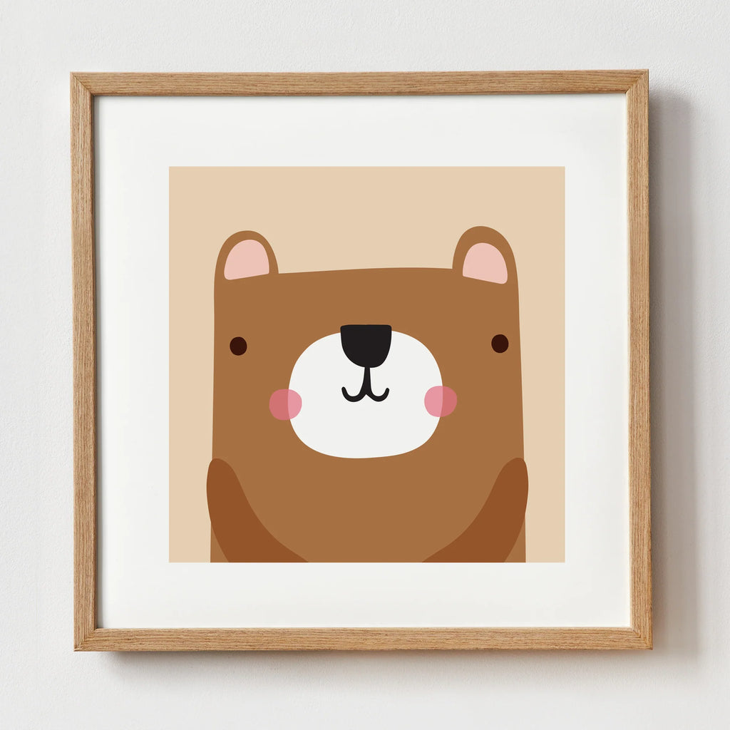 James Ellis- Bear Art Print- Baby at the bank