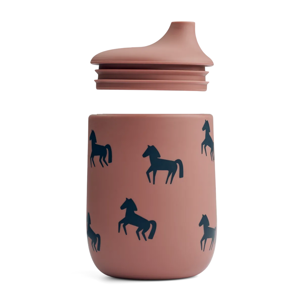 Liewood- Ellis Sippy Cup Horses/Dark Rosetta- Baby at the bank