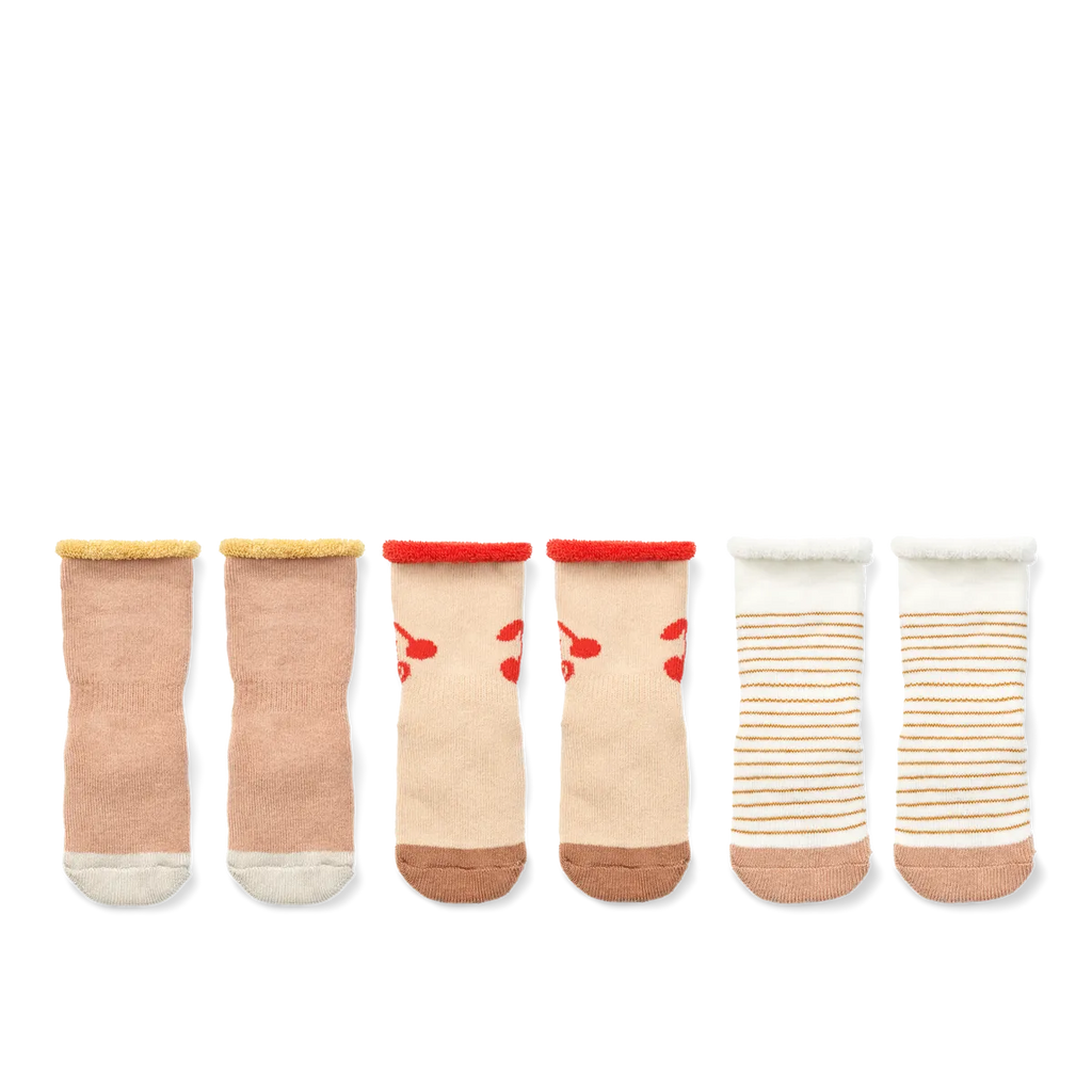 Liewood Eloy Baby Socks 3  pack Peach/Sandy