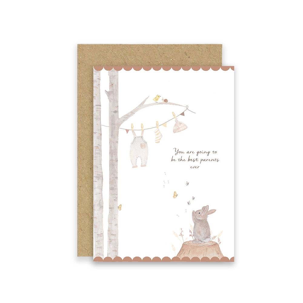 Little Roglets- New Parents Card- Baby at the bank