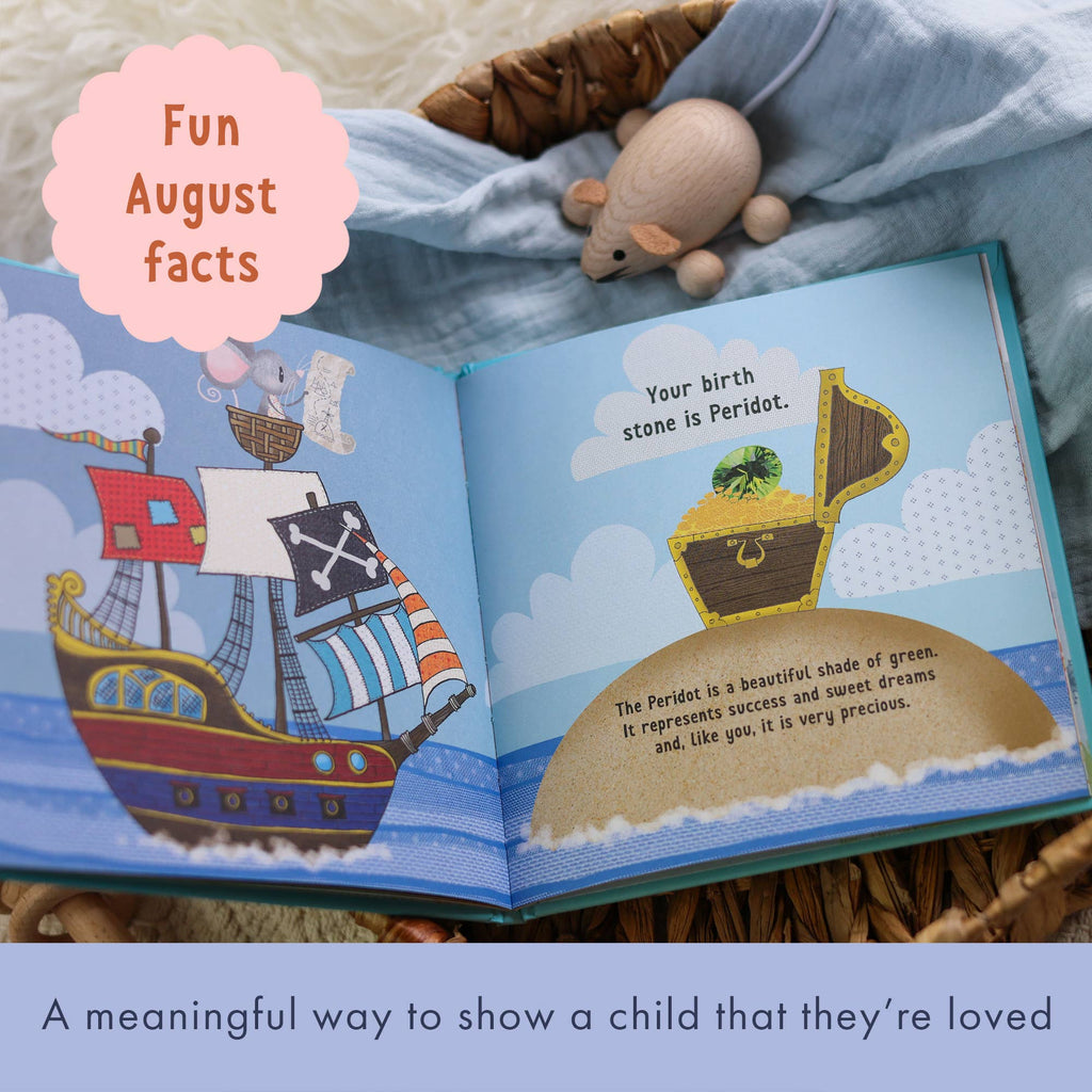 Born In August Gift Book | Baby Shower Gift | Personalised |