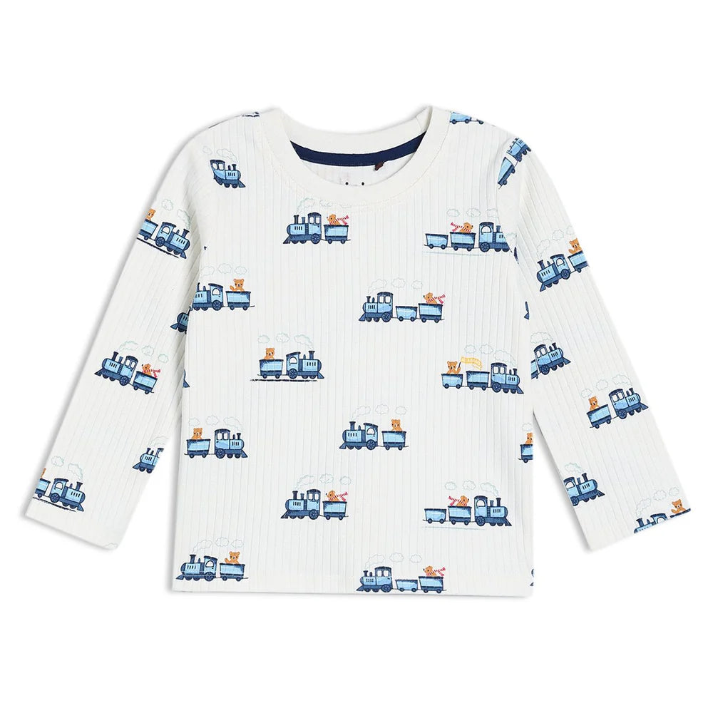 Minicuddles- Baby Boys 3pk Printed T-Shirt Multicolour- Baby at the bank