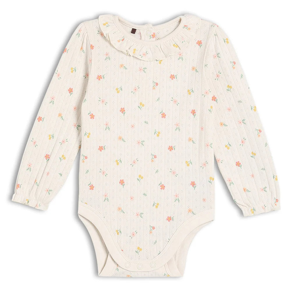 Minicuddles- Baby Girls 3pk Floral Printed Bodysuits Multicolour- Baby at the bank