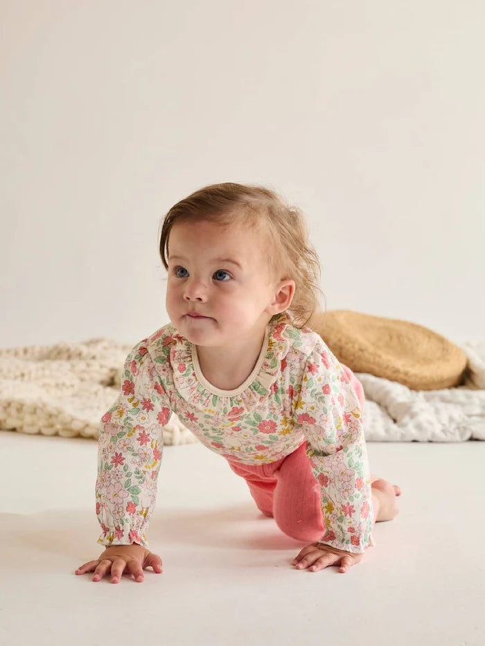 Minicuddles- Baby Girls 3pk Floral Printed Bodysuits Multicolour- Baby at the bank