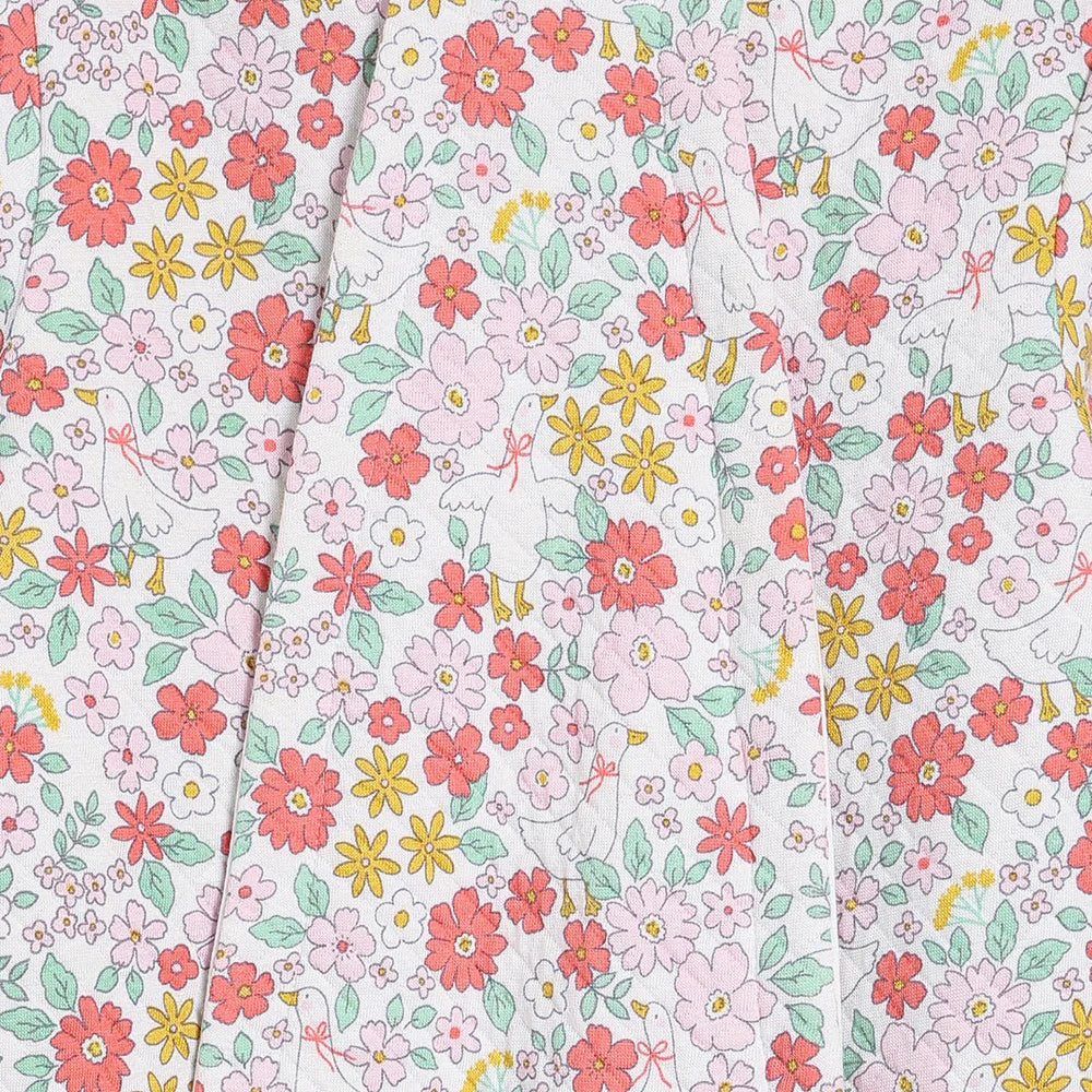 Minicuddles- Baby Girls Floral Printed Hooded Pram Suit Multicolour- Baby at the bank