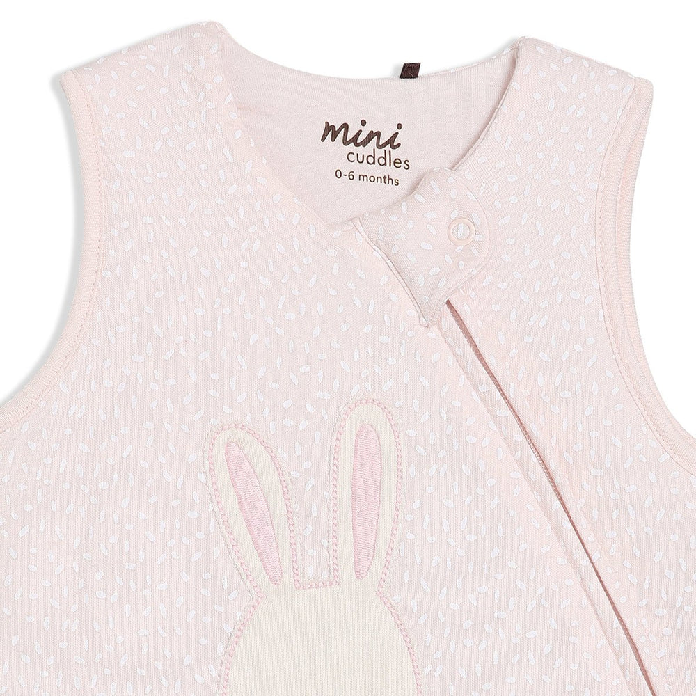 Minicuddles- Baby Girls Rabbit Embroidered Sleeping Bag Pink- Baby at the bank