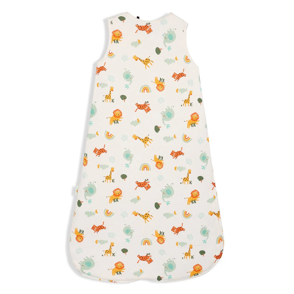 Minicuddles- Unisex Embroidered Safari Sleeping Bag- Baby at the bank
