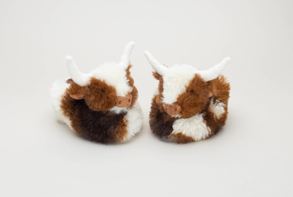 Jomanda -Texas Longhorn Highland Cow Plush Baby Slippers House Shoes