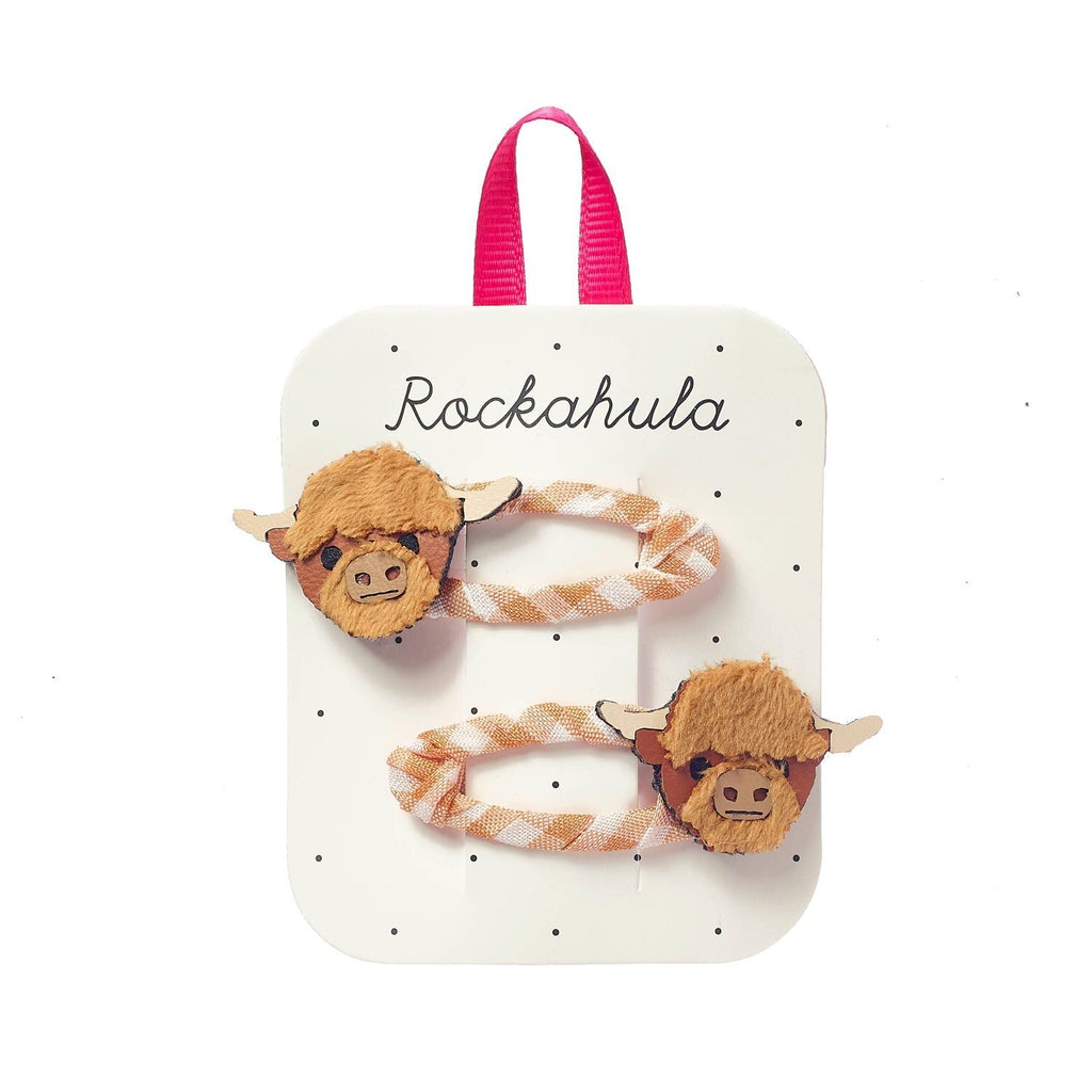 Rockahula- Hettie Highland Cow Clips- Baby at the bank