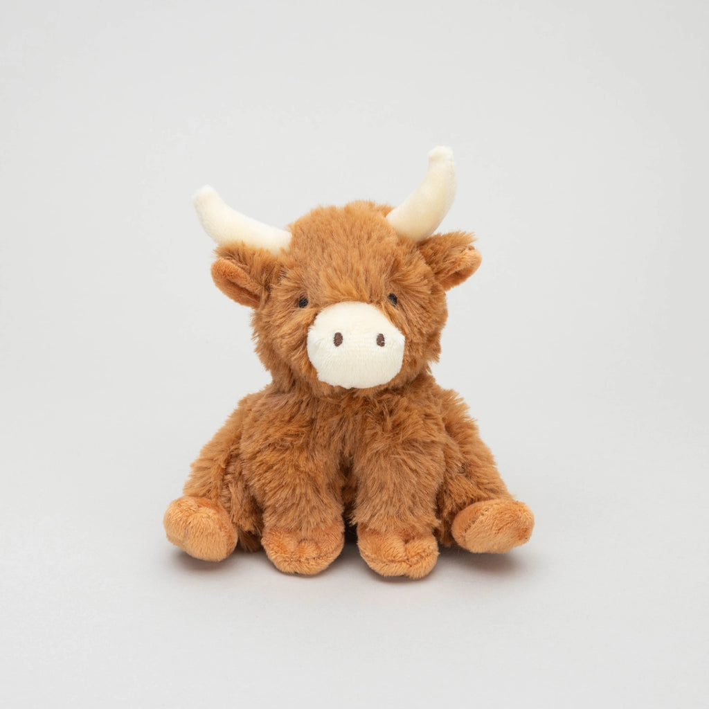 Jomanda- Mini Horny Highland Cow Plush Baby Soft Toy - 11cm- Baby at the bank