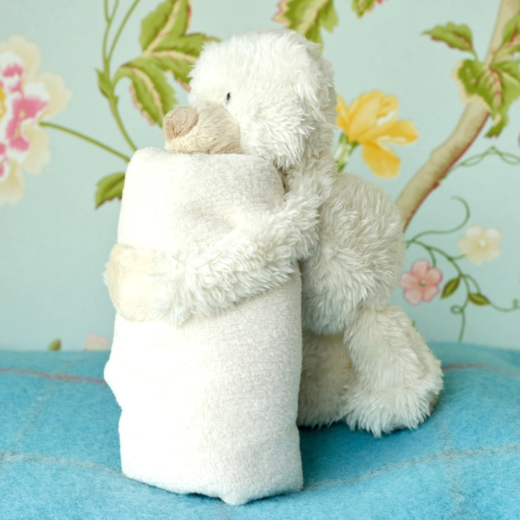 Jomanda- Bear Baby Plush Soft Toy Soother Comforter Baby Safe 29cm- Baby at the bank