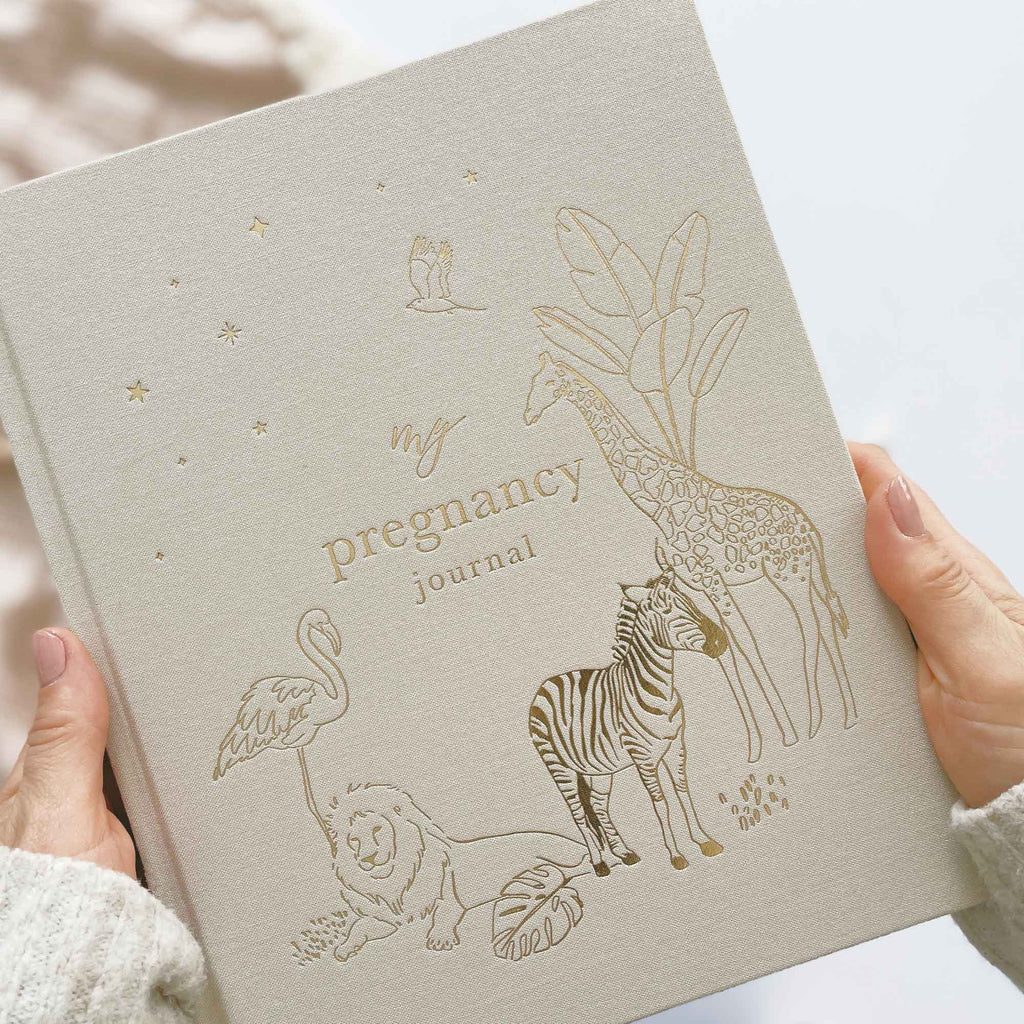 Blush & Gold -My Pregnancy Journal - Safari with Gilded Edges
