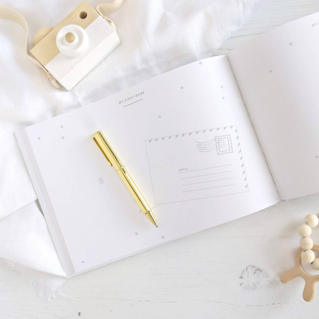 Blush & Gold -My Baby Journal (Ivory) newborn keepsake memory book gift
