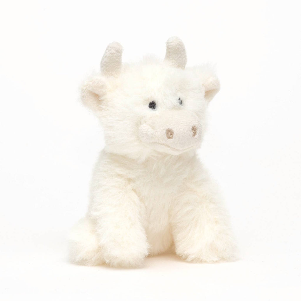 Jomanda -Scottish Highland Cow Soft Plush Toy Mini Cream -13CM