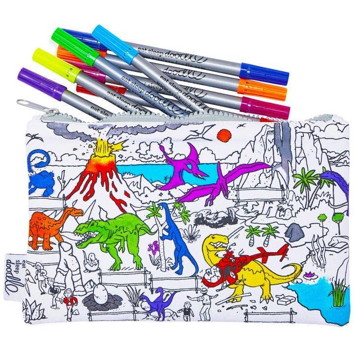 Eatsleepdoodle - Kids Craft Kit - Dinosaur Pencil Case