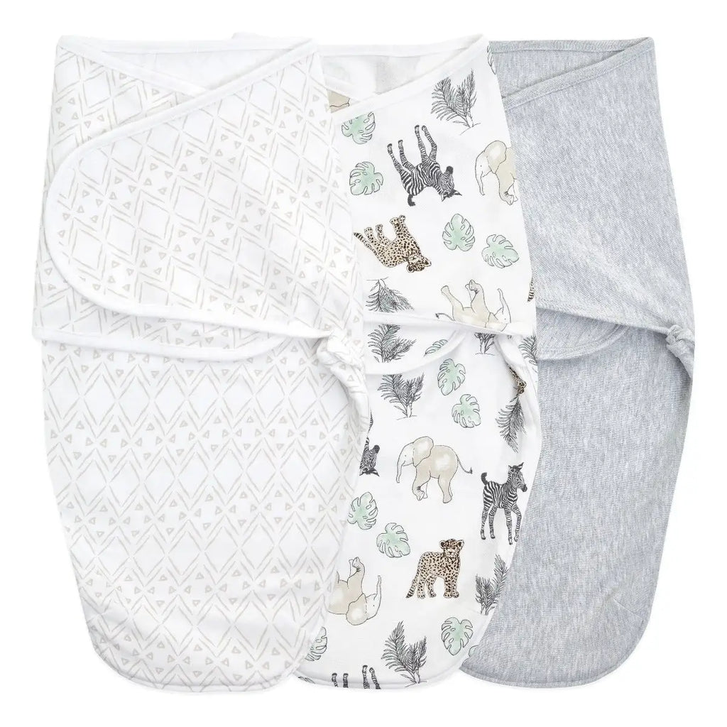 Aden & Anais- Toile 3 PackWrap Swaddles- Baby at the bank