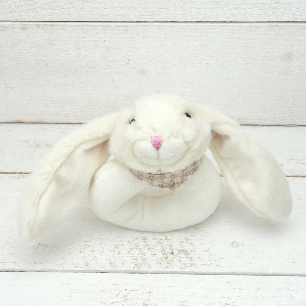 Jomanda -Bunny Baby Soft Toy Rattle Cream -10CM