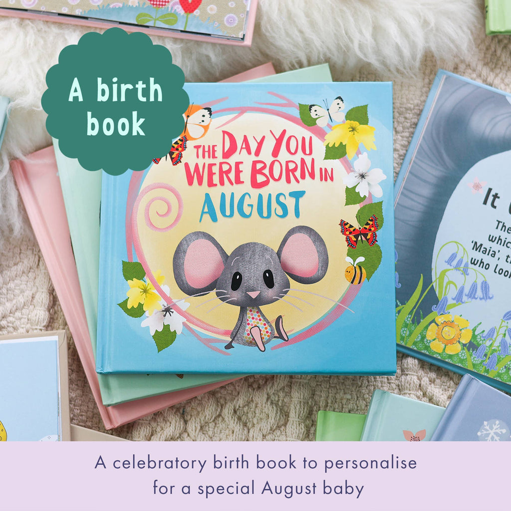 Born In August Gift Book | Baby Shower Gift | Personalised |
