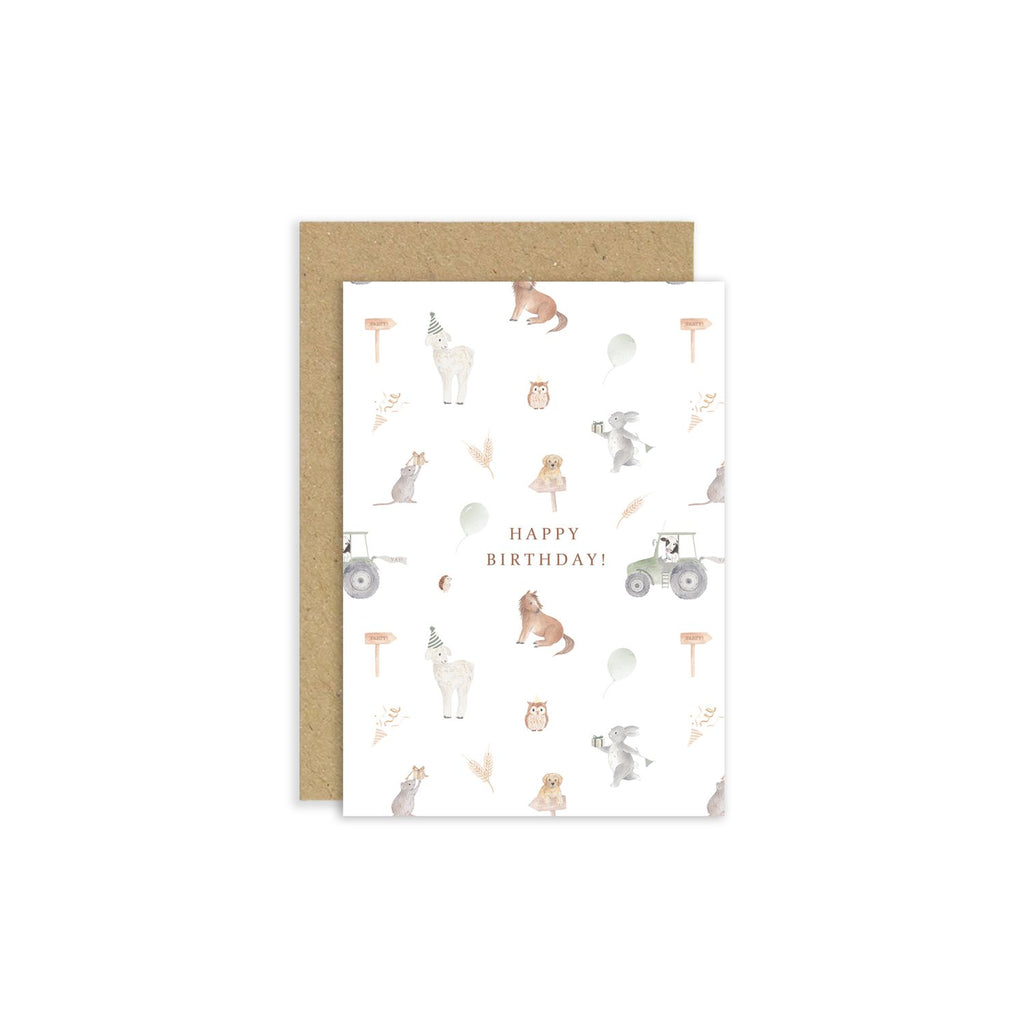 Little Roglets- Farmyard Birthday Card