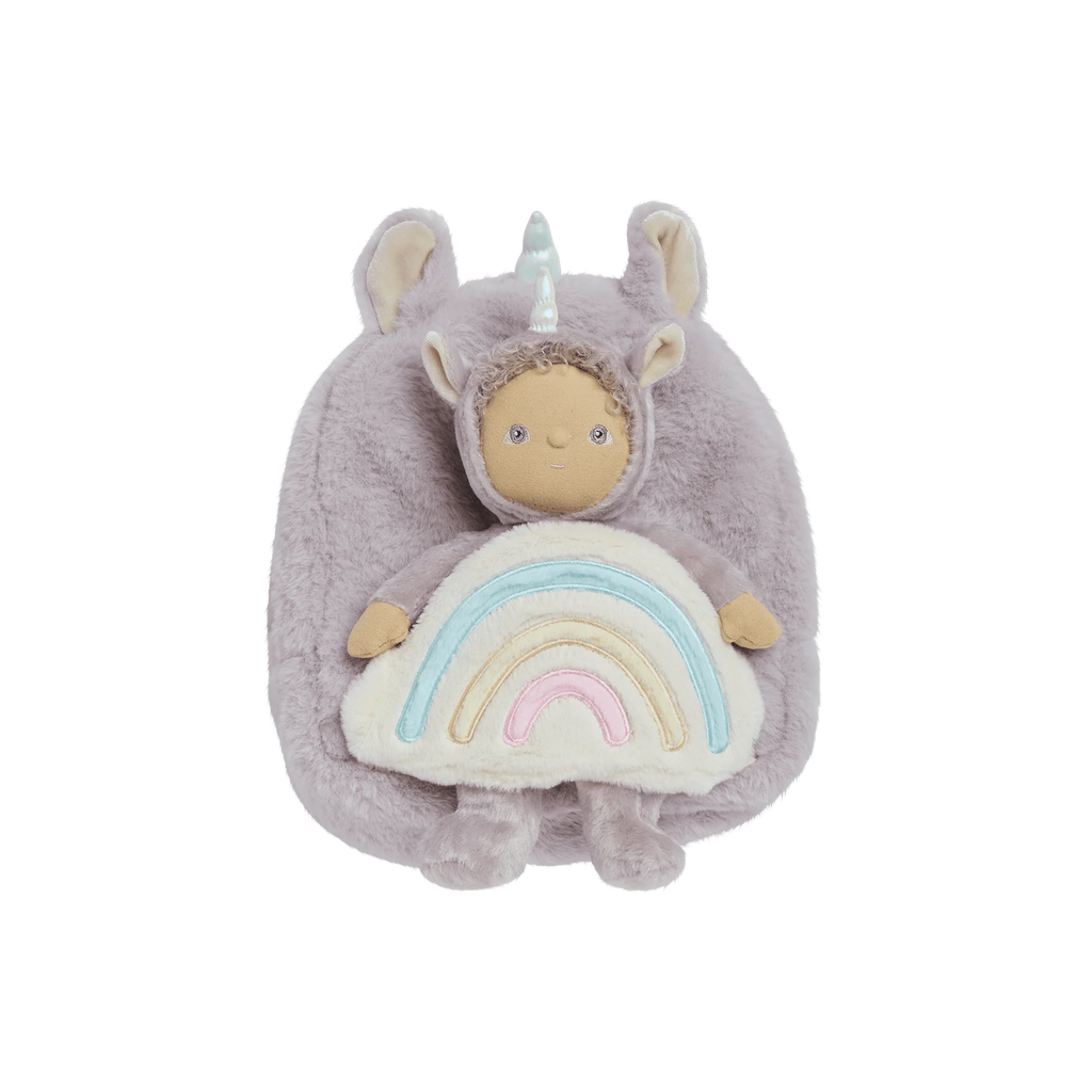 Olli Ella- Hopalong Unicorn Backpack Lilac- Baby at the bank