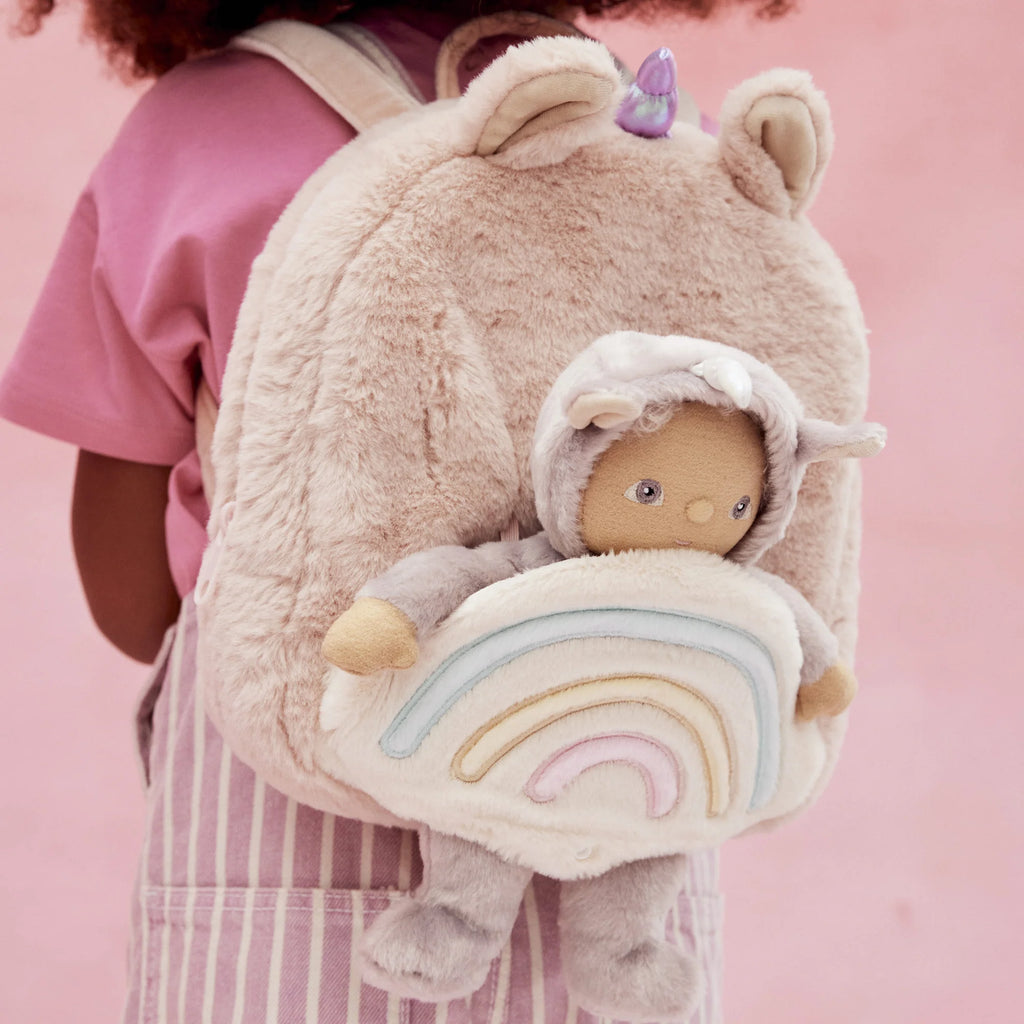 Olli Ella- Hopalong Unicorn Backpack Pink- Baby at the bank