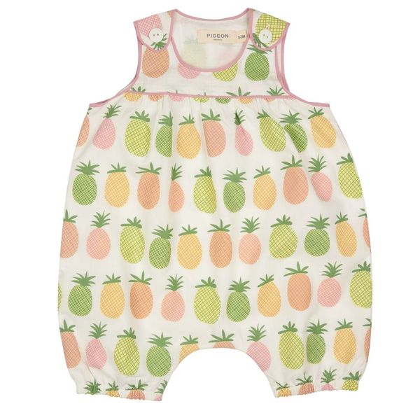 Pigeon Organics- Baby Playsuit Pineapples- Baby at the bank