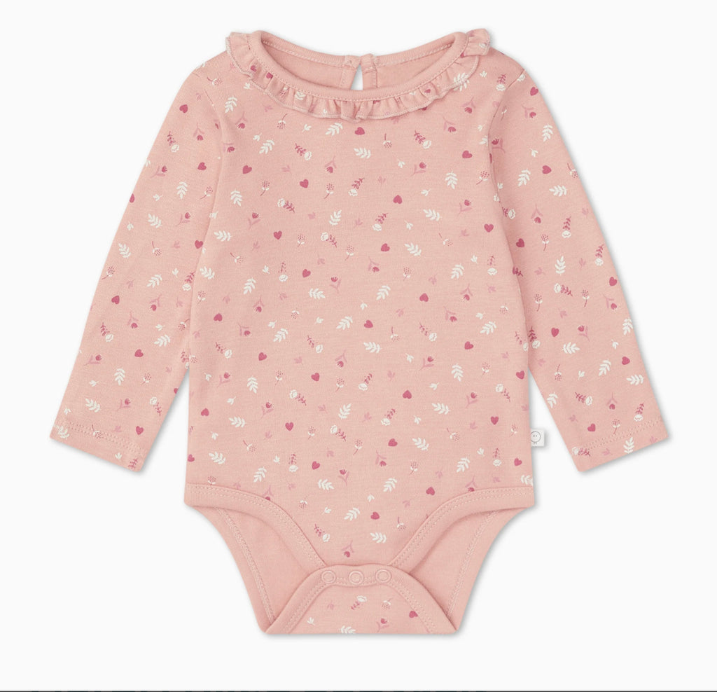 Mori- Floral Frilled Bodysuit- Baby at the bank
