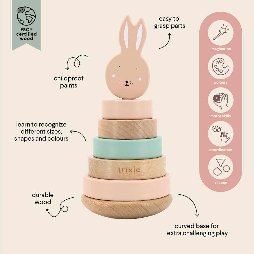 Trixie - Wooden Wooden Stacker Mrs Rabbit