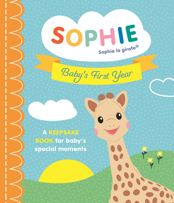 Sophie la Girafe - Baby's First Year Album- Baby at the bank