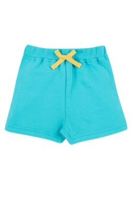 Frugi- Sydney Applique Shorts Sea Moss/Koala- Baby at the bank