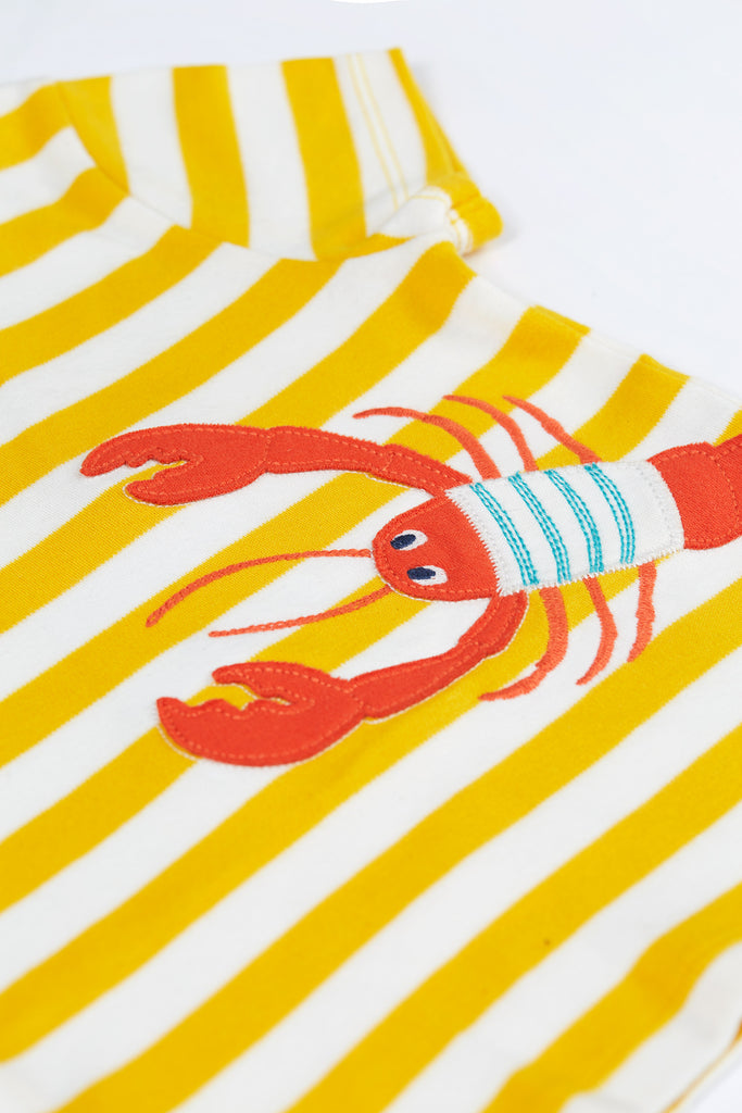 Frugi - Dandelion Stripe/ Lobster Outfit