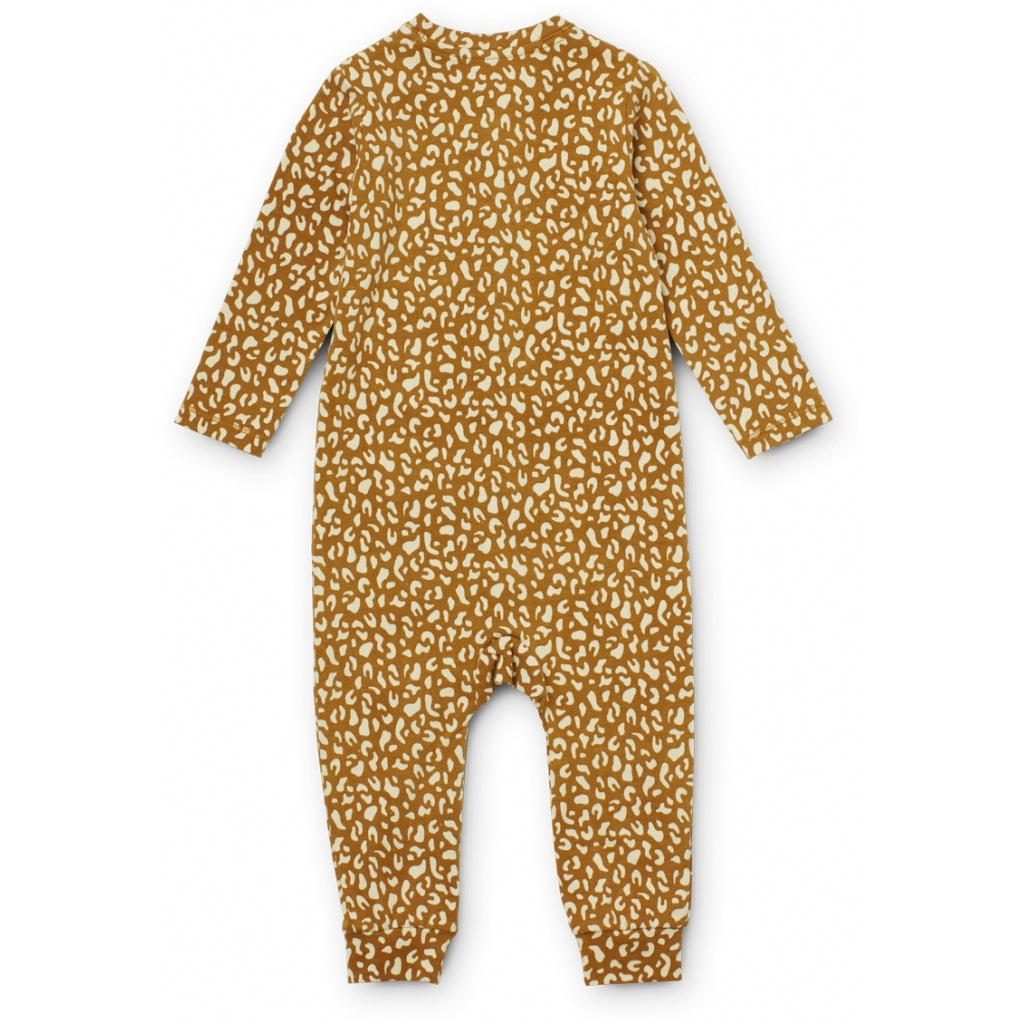 Liewood- Birk Printed Pyjamas Jumpsuit Mini Leo/ Golden Caramel- Baby at the bank
