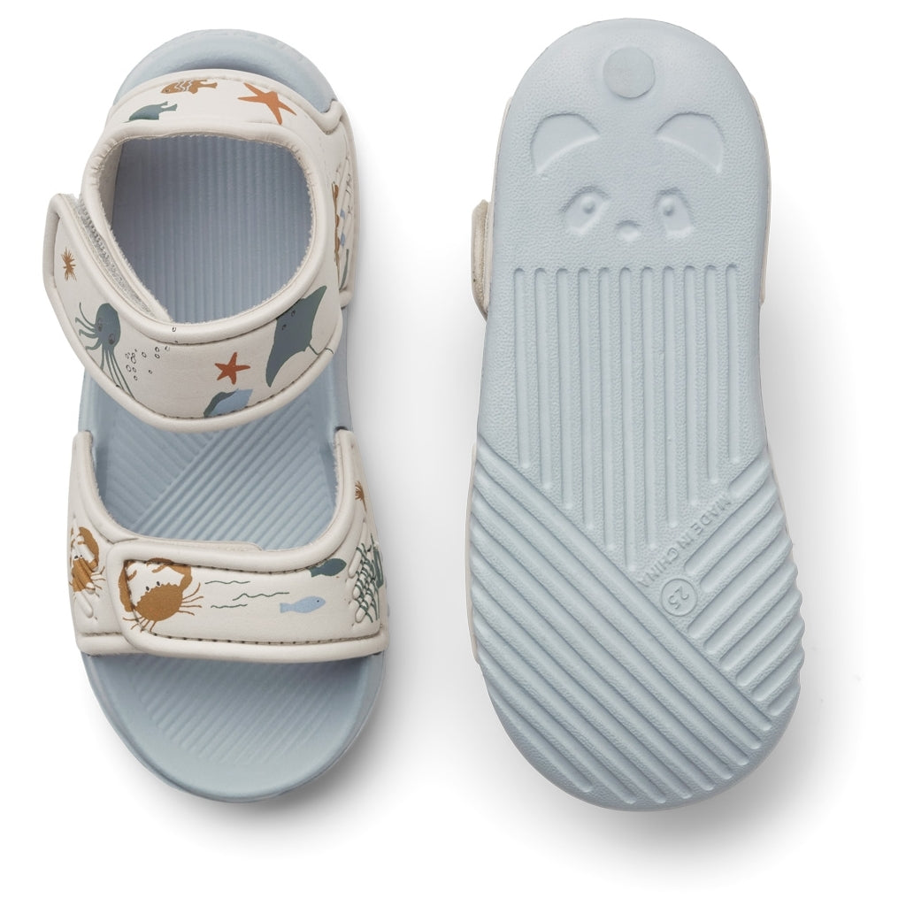 Liewood- Blumer Sandals Sea Creature/ Sandy Mix- Baby at the bank