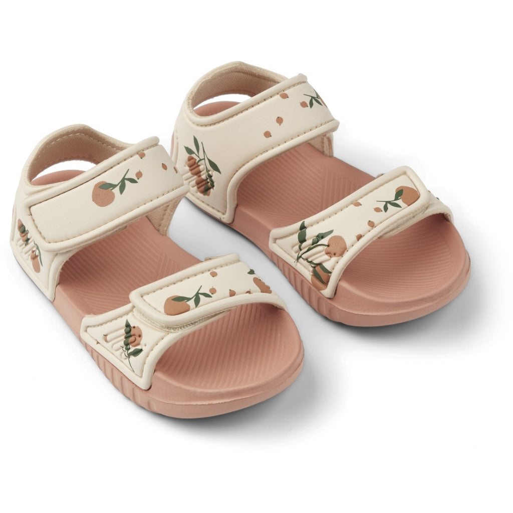 Liewood- Blumer Sandals Peach/ Sea Shell Mix- Baby at the bank