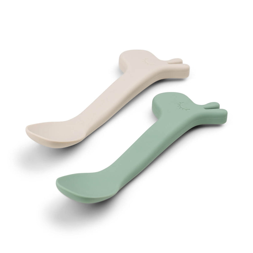 Done By Deer- Silicone Spoon 2 Pack Lalee Green- Baby at the bank