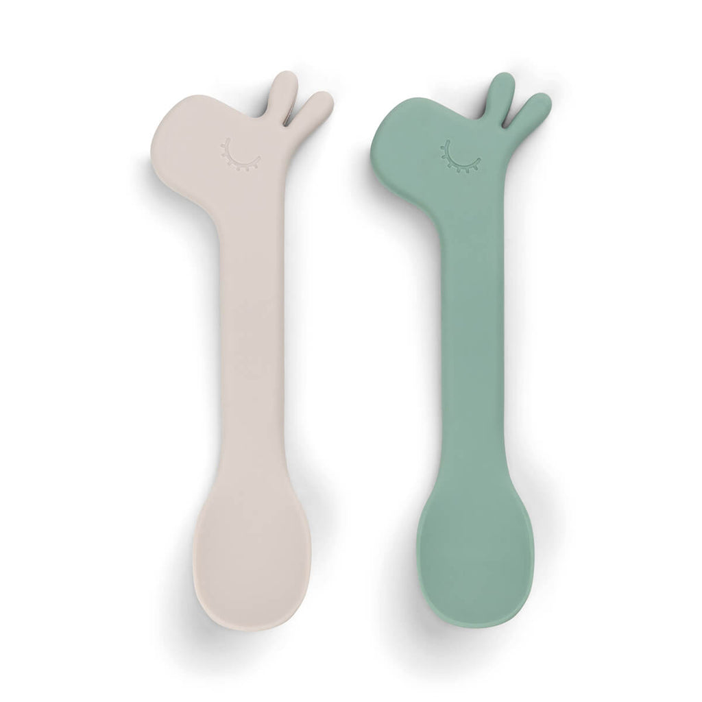 Done By Deer- Silicone Spoon 2 Pack Lalee Green- Baby at the bank