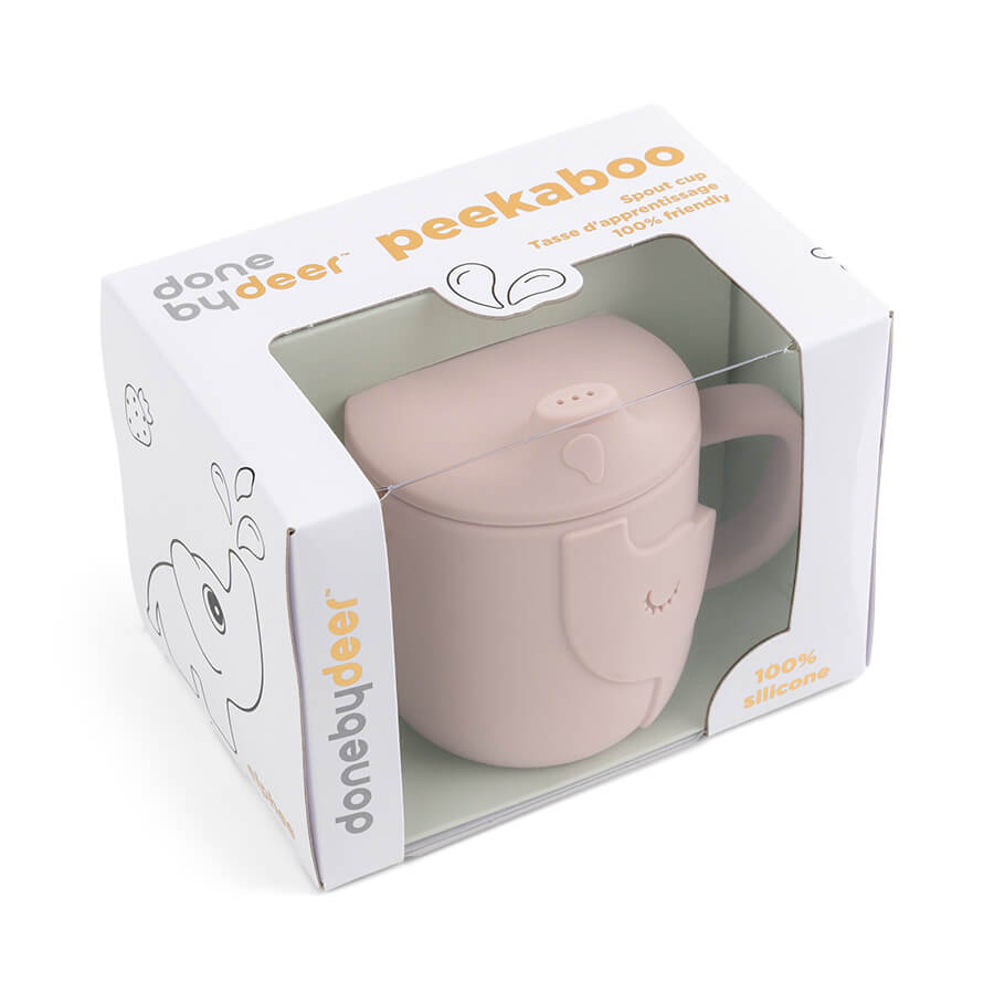 Done By Deer Peekaboo Spout Cup Elphee Powder- Baby at the bank