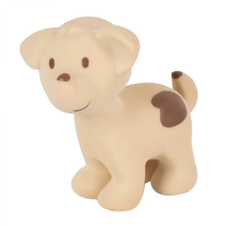 Tikiri- My 1st Tikiri Farm Puppy – Natural Rubber Rattle and Bath Toys
